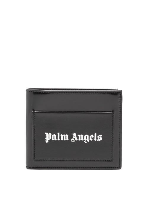 Matchesfashion.com Palm Angels - Logo Stamped Leather Bifold Wallet - Mens - Black