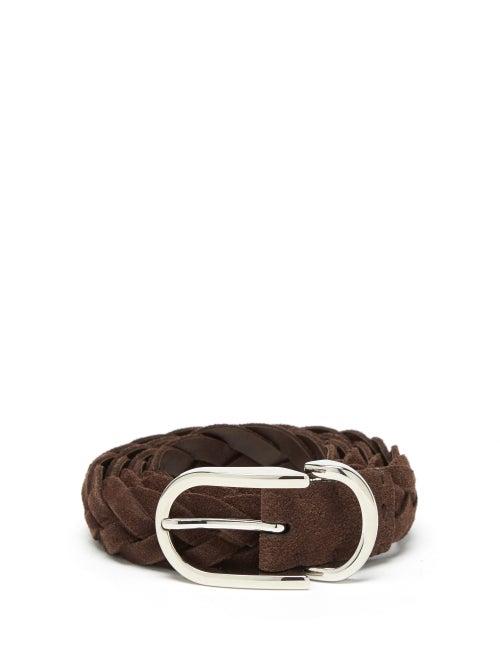 Brunello Cucinelli - Braided Suede Belt - Mens - Brown