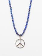 Rosa De La Cruz - Peace Sapphire, Lapis & 18kt Gold Necklace - Womens - Blue Multi