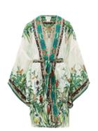 Matchesfashion.com Camilla - Forest-print Kimono-style Silk Robe - Womens - White Print