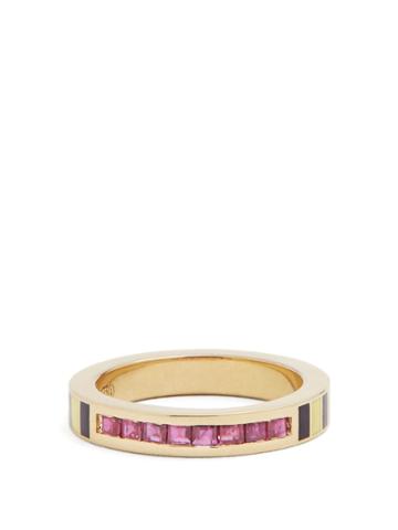 Jessica Biales Ruby & Yellow-gold Ring