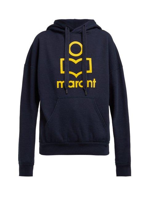 Matchesfashion.com Isabel Marant Toile - Mansel Logo Front Hooded Sweatshirt - Womens - Navy