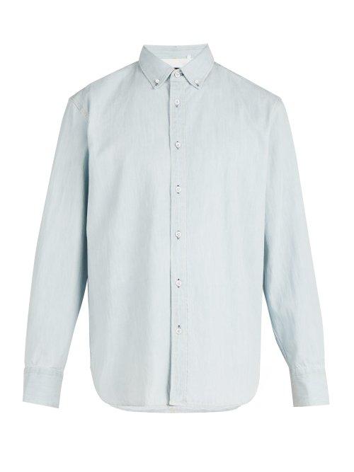 Matchesfashion.com Rag & Bone - Bleached Denim Shirt - Mens - Blue