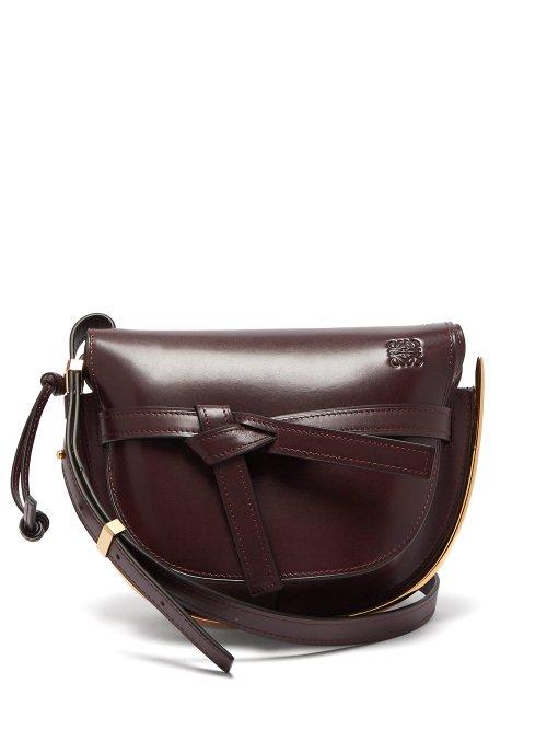 Matchesfashion.com Loewe - Gate Small Leather Cross Body Bag - Womens - Burgundy