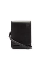 Matchesfashion.com Loewe - Gusset Flat Leather Cross Body Bag - Mens - Black
