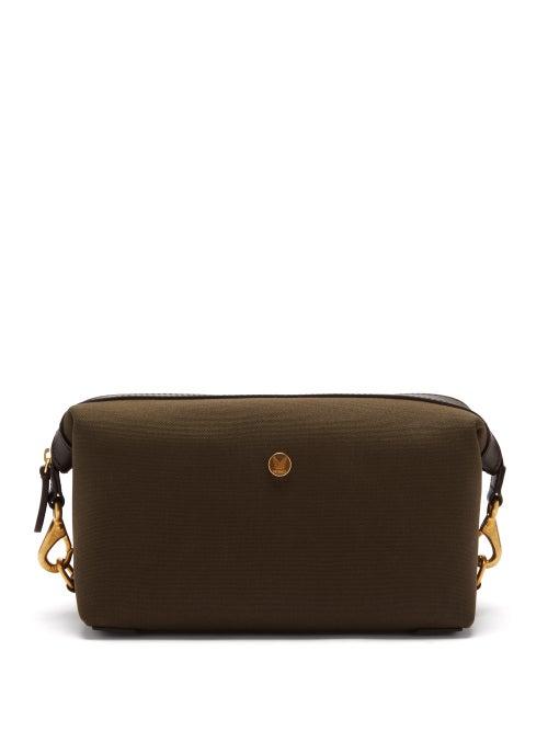 Mismo - Cotton-canvas Wash Bag - Mens - Dark Green