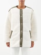 Frame - Faux-shearling Recycled-fleece Jacket - Womens - Cream Green