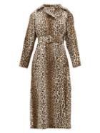 Matchesfashion.com Emilia Wickstead - Jill Double Breasted Leopard Print Coat - Womens - Leopard
