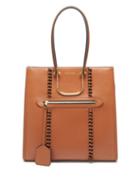 Matchesfashion.com Alexander Mcqueen - The Tall Story Whipstitched Leather Tote Bag - Womens - Tan