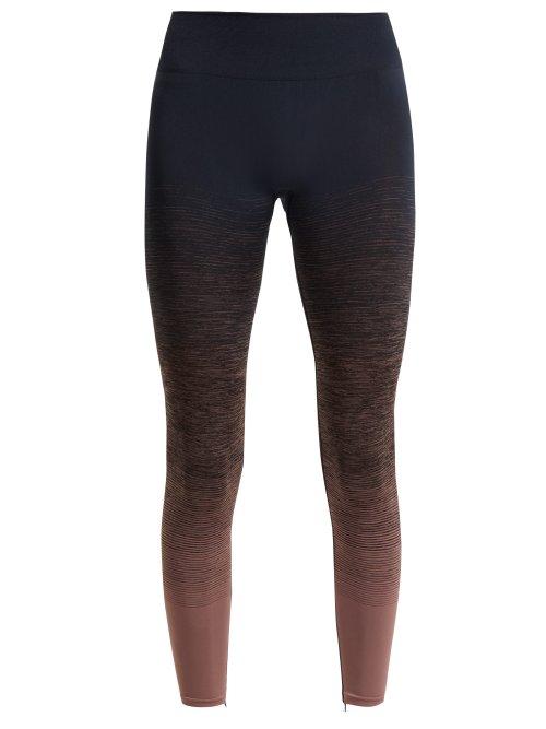 Matchesfashion.com Pepper & Mayne - High Rise Ombr Compression Performance Leggings - Womens - Black Pink