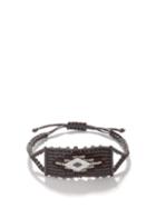 Diane Kordas - Evil Eye Diamond, Sapphire & Gold Woven Bracelet - Womens - Grey