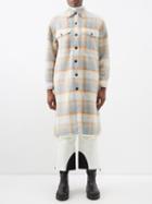 Moncler Grenoble - Vanay Check Felted-flannel Longline Jacket - Womens - Multi