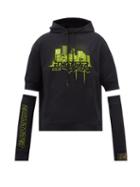 Raf Simons - Echodomer Detached-cuffs Hooded Sweatshirt - Mens - Black