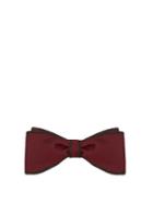Matchesfashion.com Title Of Work - Contrast Edge Silk Piqu Bow Tie - Mens - Red