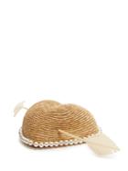 Gucci Pierced-heart Straw Hat