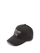Matchesfashion.com More Joy By Christopher Kane - Logo-embroidered Cotton-canvas Baseball Cap - Mens - Black