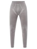 Falke Ess - Long Wool-blend Jersey Compression Tights - Mens - Grey