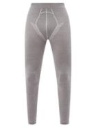 Falke Ess - Long Wool-blend Jersey Compression Tights - Mens - Grey