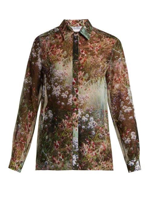 Matchesfashion.com Max Mara - Selim Shirt - Womens - Green Print