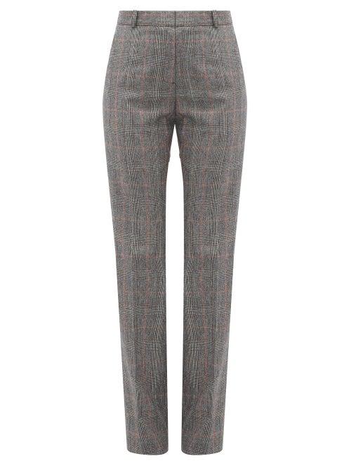 Matchesfashion.com Pallas X Claire Thomson-jonville - Fulham Checked Wool Straight Leg Trousers - Womens - Grey Multi