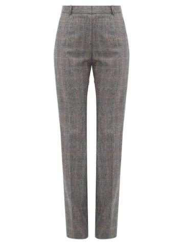 Matchesfashion.com Pallas X Claire Thomson-jonville - Fulham Checked Wool Straight Leg Trousers - Womens - Grey Multi