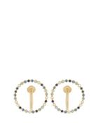 Charlotte Chesnais Saturn Medium Sapphire, Topaz & Gold Earrings