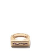 Ladies Jewellery Ammanii - The Queen Hatshepsut Garnet & Gold-vermeil Ring - Womens - Red Gold