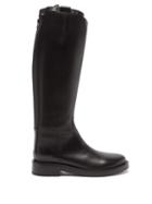 Matchesfashion.com Ann Demeulemeester - Buckled Leather Wellington Boots - Mens - Black