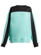 Martine Rose Logo-embroidered Contrast-panel Cotton Sweatshirt