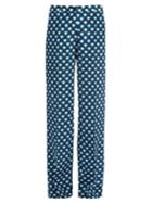 Miu Miu Heart-print Wide-leg Silk Trousers
