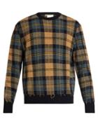 Stella Mccartney Frayed-edge Checked Sweater