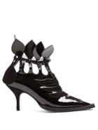 Blue Roses Lydia Cut-out Patent-leather Ankle Boots