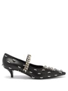 Ladies Shoes Givenchy - Studded Leather Pumps - Womens - Black Silver