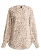 Joseph Sinclair Mineral-print Silk-crepe Blouse