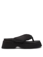 Ganni - Flatform-sole Padded-nylon Sandals - Womens - Black