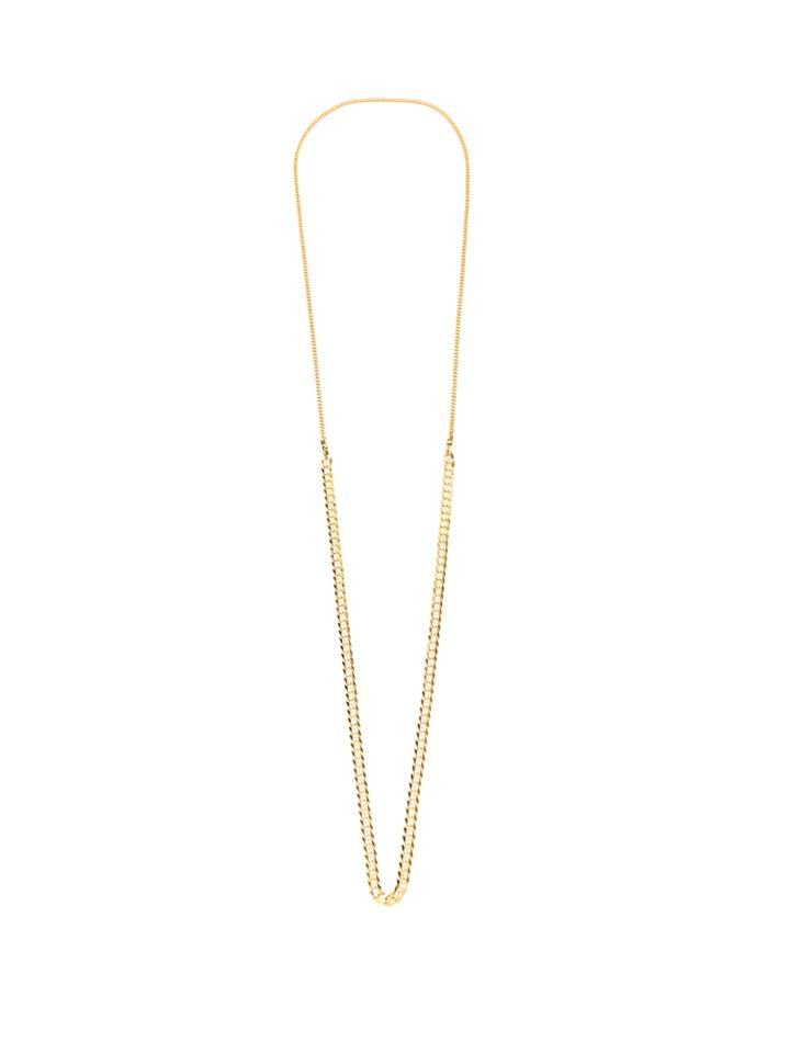 Black Dakini Contrasting-chain Gold-vermeil Necklace