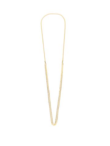 Black Dakini Contrasting-chain Gold-vermeil Necklace