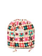 Matchesfashion.com La Doublej - Sack Groovy Dot-print Silk-twill Drawstring Bag - Womens - Beige Multi