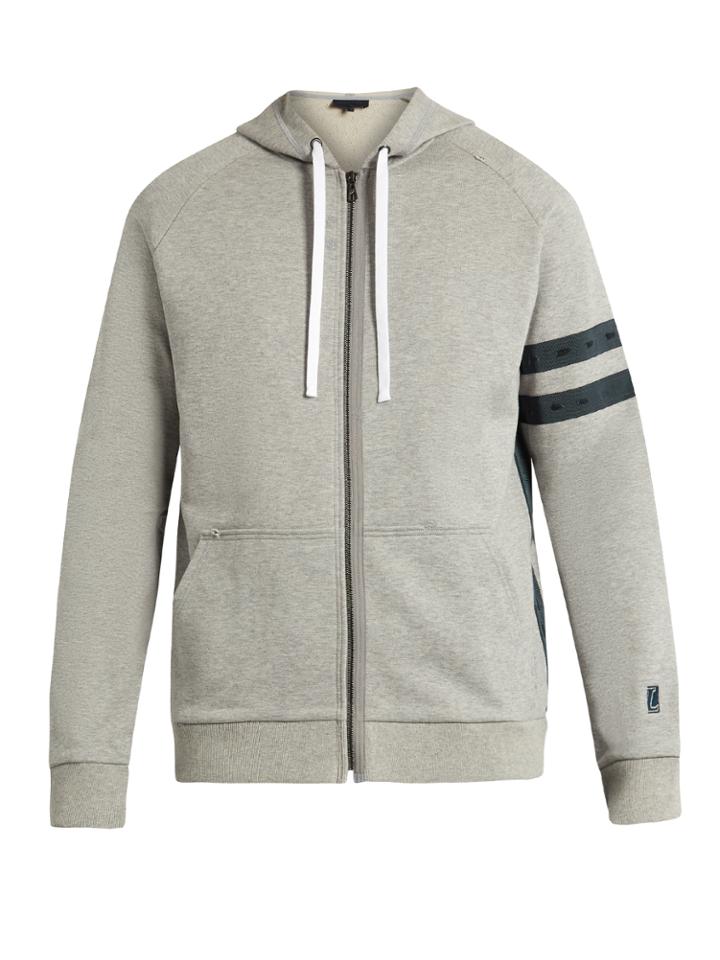 Lanvin Zip-through Hooded Cotton Sweatshirt