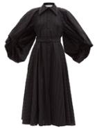 Palmer/harding Palmer//harding - Healing Fil-coup Cotton-blend Dress - Womens - Black