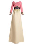 Gucci Ufo-embroidered Wool-blend Gown