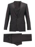 Matchesfashion.com Dolce & Gabbana - Martini-fit Wool-blend Three-piece Suit - Mens - Black