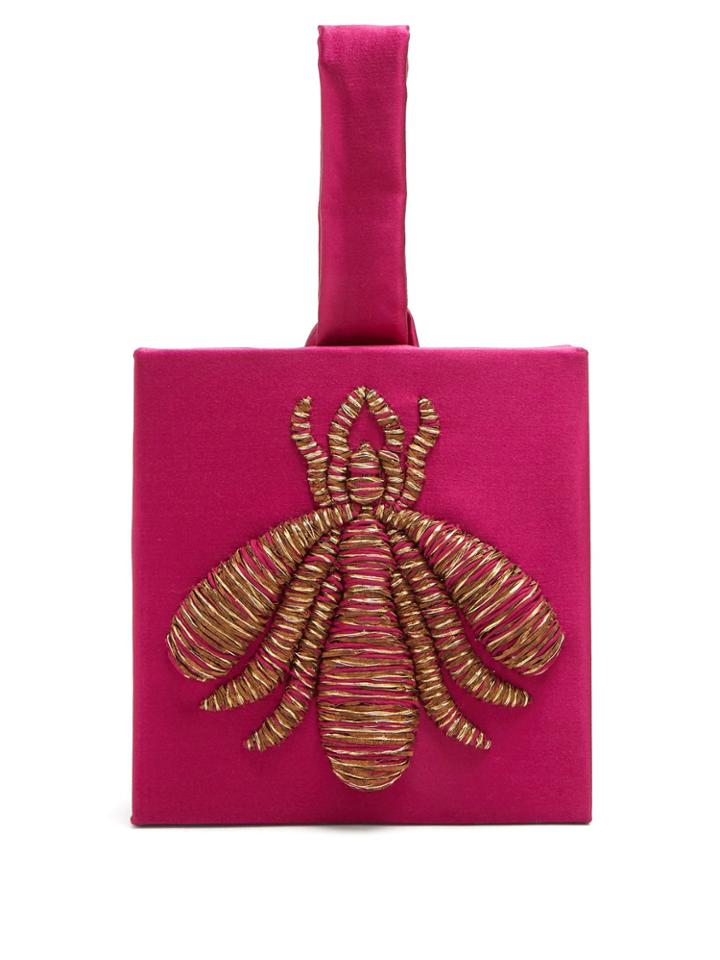 Sanayi 313 Ragno Embroidered Satin Clutch