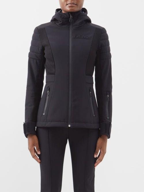 Fendi - Logo-embossed Softshell Ski Jacket - Womens - Black