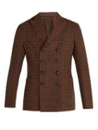 Matchesfashion.com The Gigi - Ziggy Houndstooth Double Breasted Blazer - Mens - Brown Multi