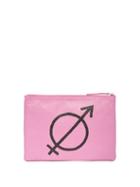 Matchesfashion.com Balenciaga - All Gender Printed Crackled Leather Pouch - Womens - Pink