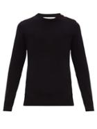 Matchesfashion.com Givenchy - Logo Button Cotton Sweater - Mens - Black