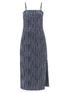 Belize - Libby Check Cotton-blend Twill Dress - Womens - Navy Print