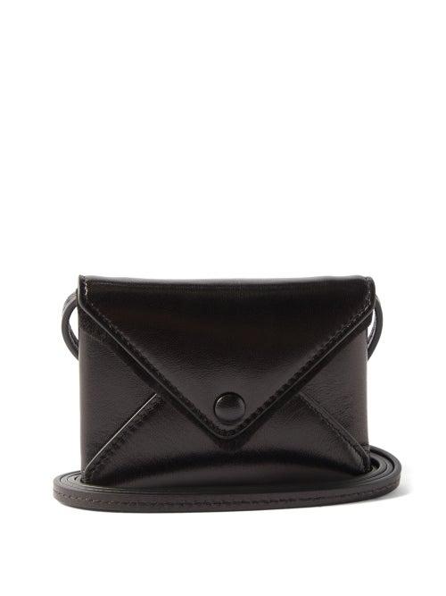 The Row - Envelope Mini Leather Cross-body Cardholder - Womens - Black