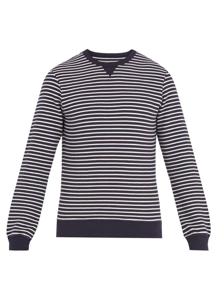 Orlebar Brown Pierce Striped Stretch-cotton Sweatshirt